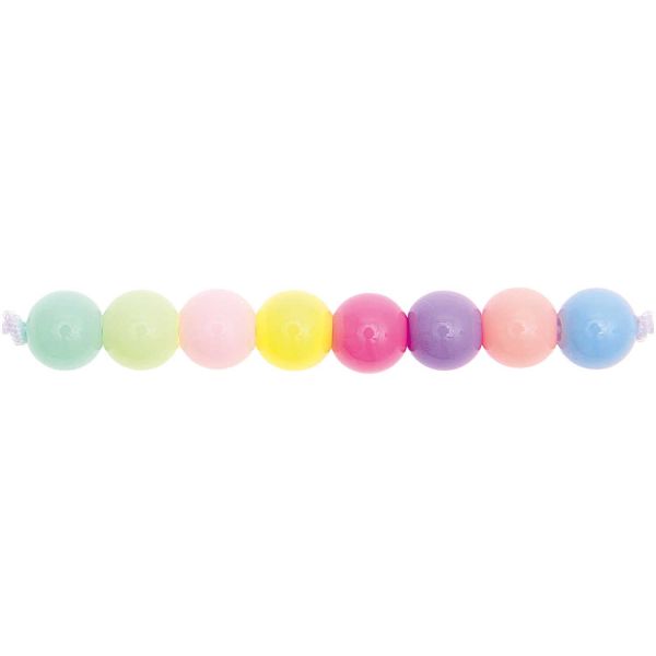 Kunststoffperlen Itoshii Kunststoffperlen rainbow pastell Mix 6mm 80 Stück - Rico Design