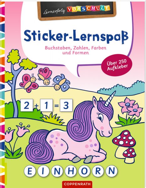 Lernerfolg Vorschule: Sticker Lernspaß Feen & Einhörner - Coppenrath