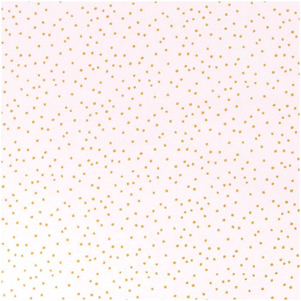 Rico Design - Baumwolle rosa mit goldenen Punkten